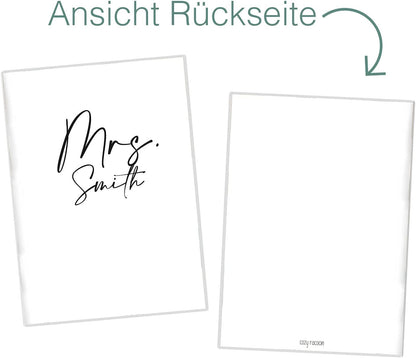Mrs. Reisepasshülle für Erwachsene und Kinder Mit Namen