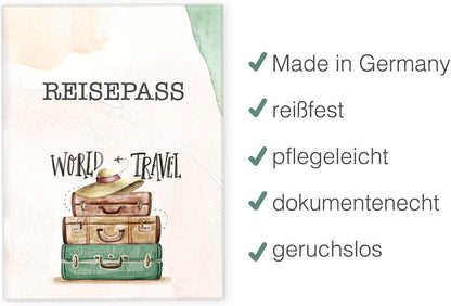 Koffer Reisepasshülle für Erwachsene und Kinder