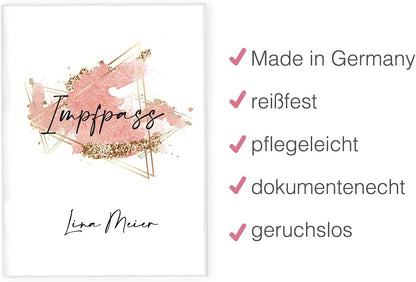 Glamour Splash Personalisierbare Impfpasshülle für Erwachsene und Kinder
