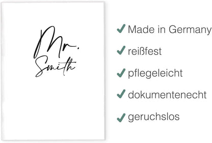 Mr. Personalisierbare Impfpasshülle für Erwachsene und Kinder