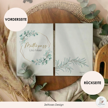 Eukalyptus Mutterpasshülle Mit Personalisierung