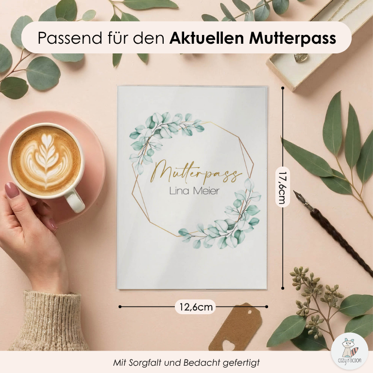 Eukalyptus Mutterpasshülle Mit Personalisierung
