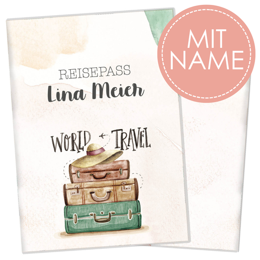 Koffer Reisepasshülle für Erwachsene und Kinder Mit Namen