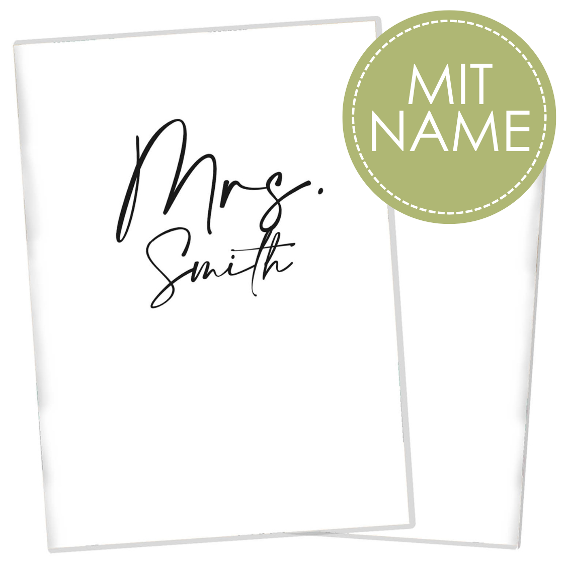 Mrs. Reisepasshülle für Erwachsene und Kinder Mit Namen