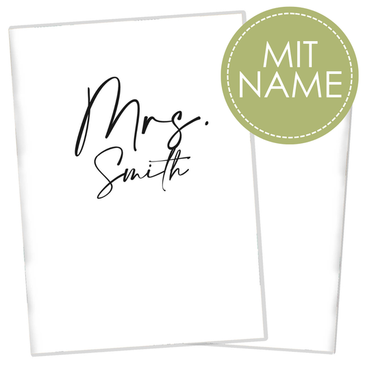 Mrs. Reisepasshülle für Erwachsene und Kinder Mit Namen