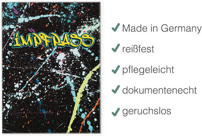 Graffiti Impfpasshülle für Erwachsene und Kinder
