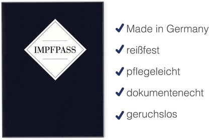 Dark Blue Impfpasshülle für Erwachsene und Kinder