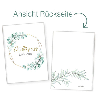 Eukalyptus Mutterpasshülle Mit Personalisierung