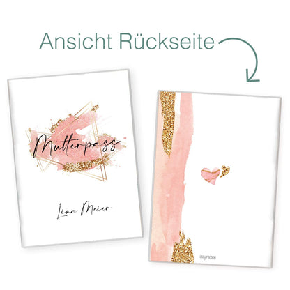 Glamour Splash Mutterpasshülle Mit Personalisierung