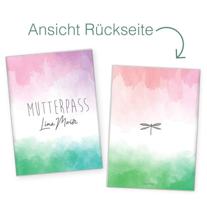 Watercolor 3 Mutterpasshülle Mit Personalisierung