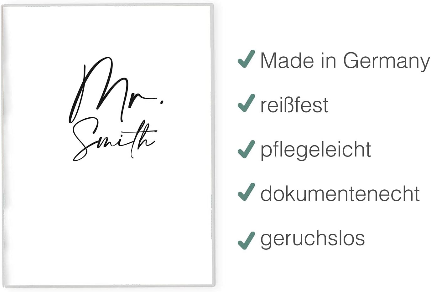 Mr. Reisepasshülle für Erwachsene und Kinder Mit Namen