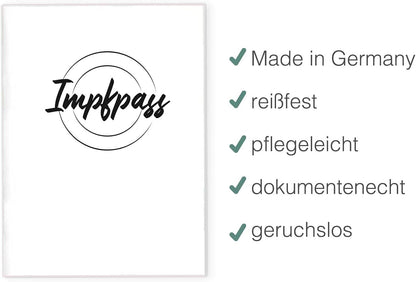 Clear White Impfpasshülle für Erwachsene und Kinder