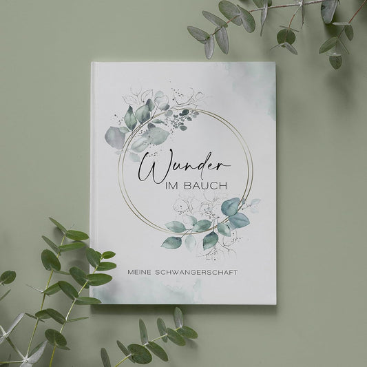 Floral Tagebuch für die Schwangerschaft