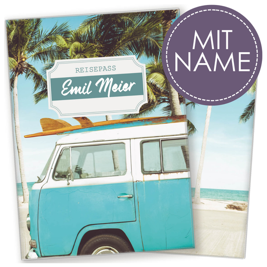 Camper Reisepasshülle für Erwachsene und Kinder Mit Namen
