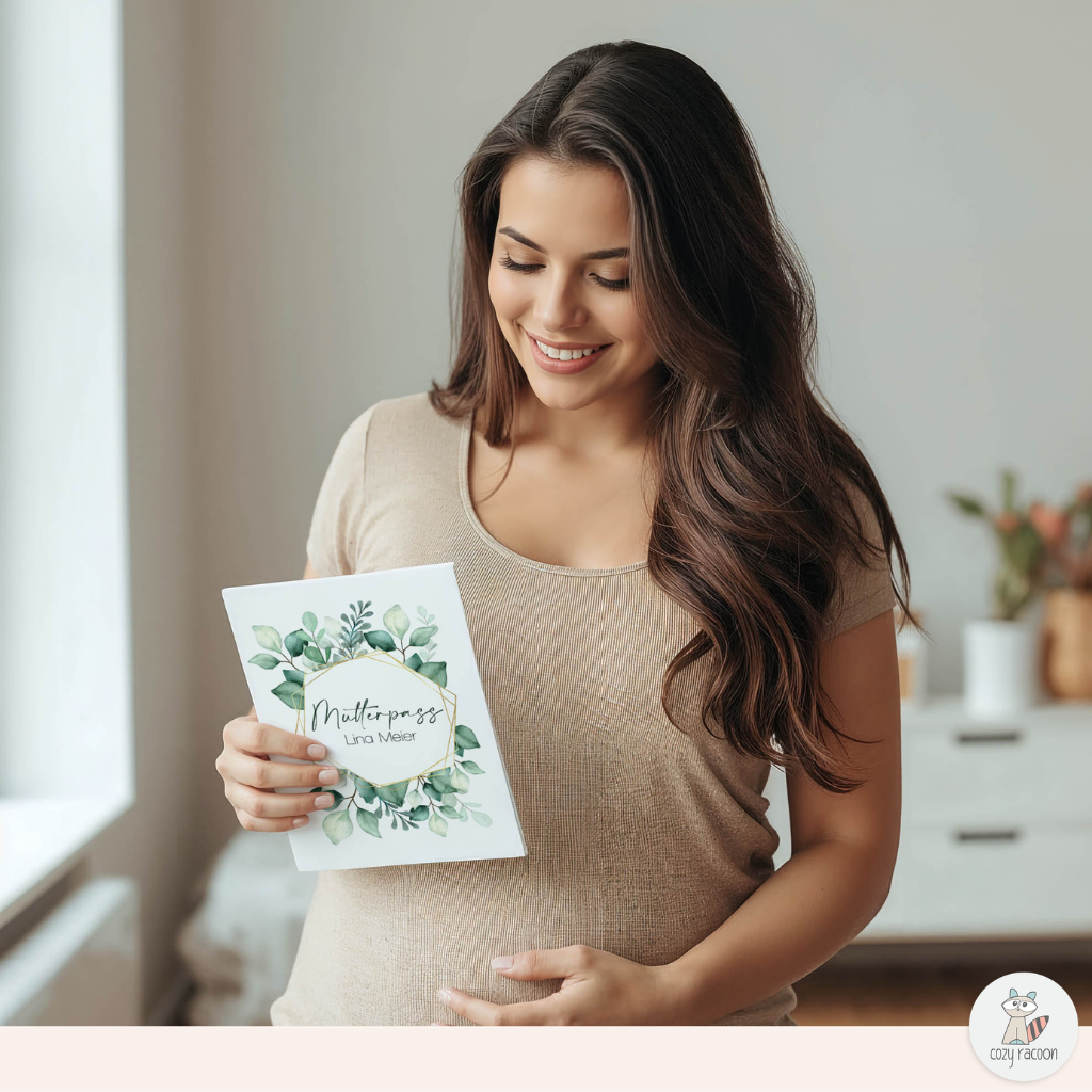 Green Leaves Mutterpasshülle Mit Personalisierung