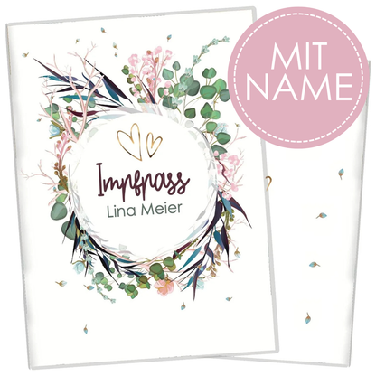 Flower Party Personalisierbare Impfpasshülle für Erwachsene und Kinder