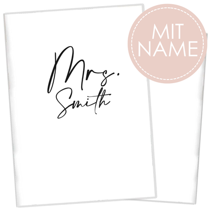 Mrs. Personalisierbare Impfpasshülle für Erwachsene und Kinder