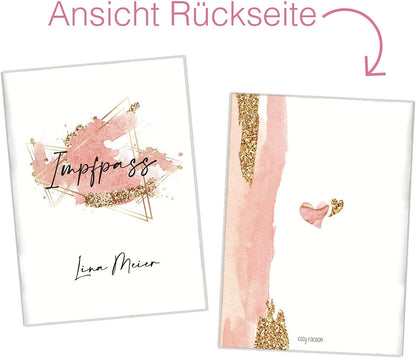 Glamour Splash Personalisierbare Impfpasshülle für Erwachsene und Kinder