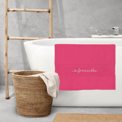 Pink Hochwertiges Händehandtuch Bestickt mit Namen
