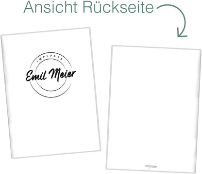 Clear White Personalisierbare Impfpasshülle für Erwachsene und Kinder