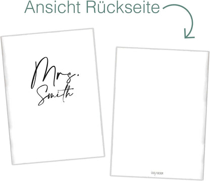 Mrs. Personalisierbare Impfpasshülle für Erwachsene und Kinder