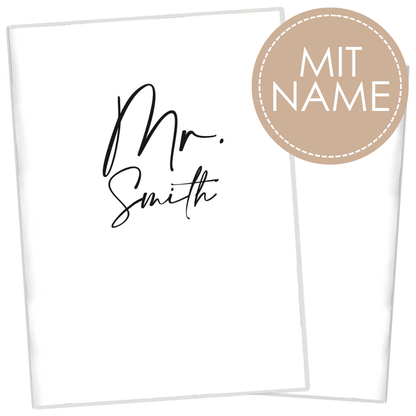 Mr. Personalisierbare Impfpasshülle für Erwachsene und Kinder