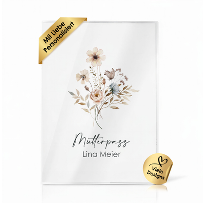 Blumenstrauß Mutterpasshülle Mit Personalisierung