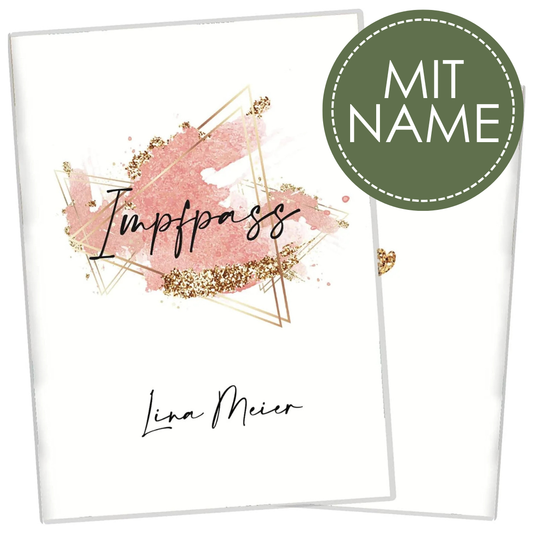 Glamour Splash Personalisierbare Impfpasshülle für Erwachsene und Kinder