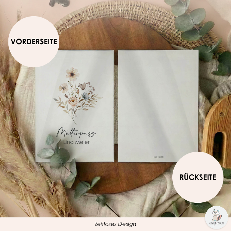 Blumenstrauß Mutterpasshülle Mit Personalisierung