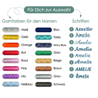 Decke Blau Mit Hase | Babydecke Bestickt mit Namen und Geburtsdatum
