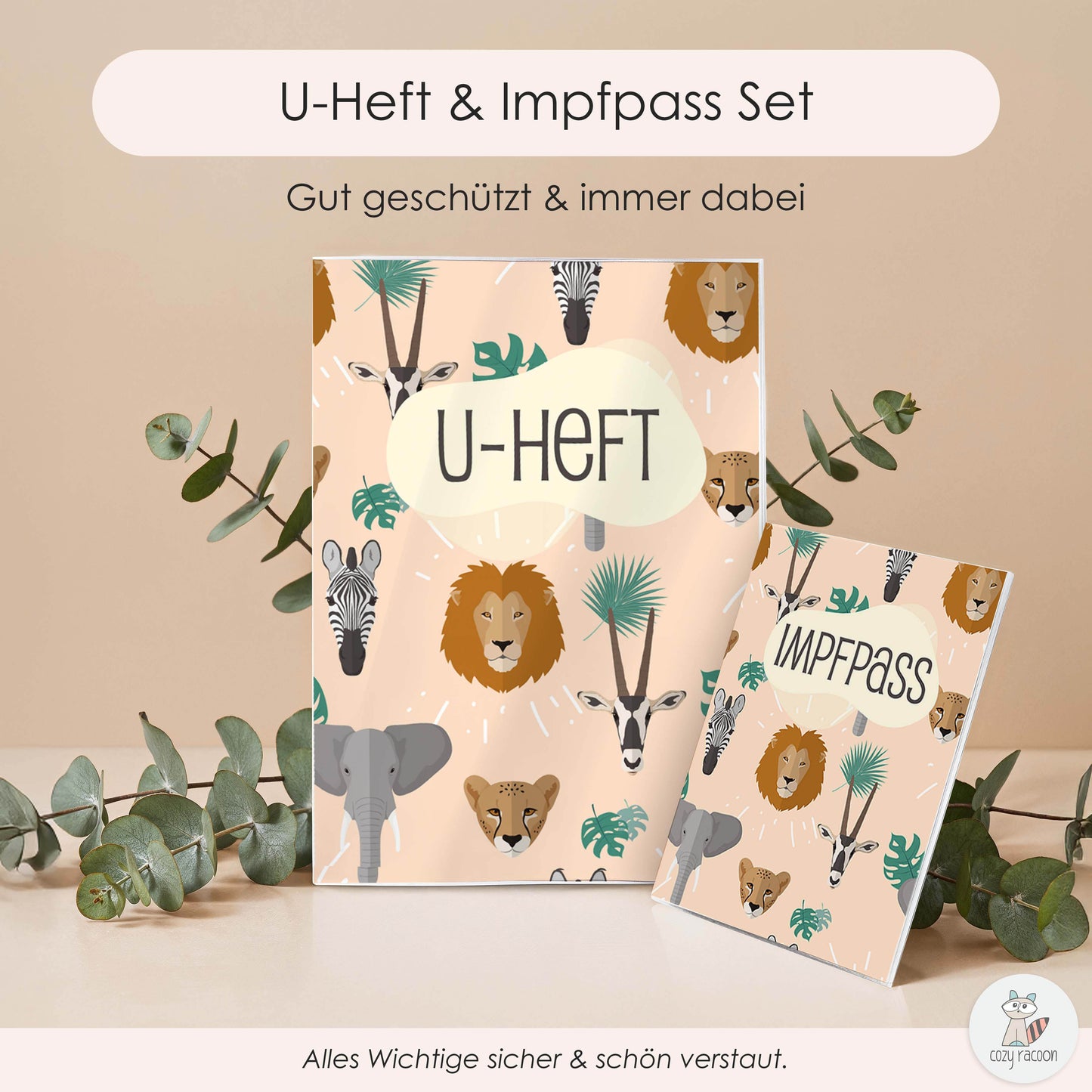 Safari U-Heft und Impfpasshülle Ohne Personalisierung