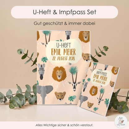 Safari U-Heft und Impfpasshülle Mit Personalisierung