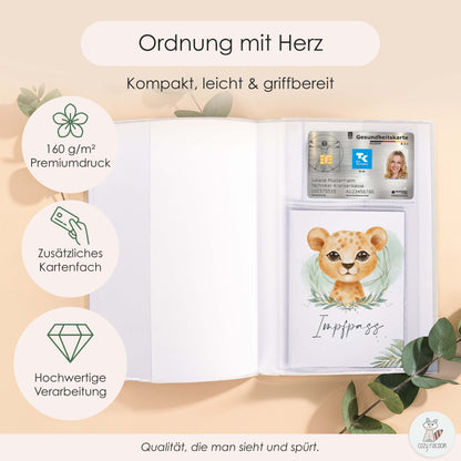 Löwen Junge U-Heft und Impfpasshülle Ohne Personalisierung