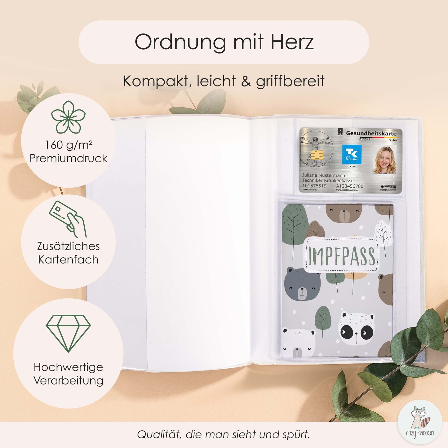 Bären U-Heft und Impfpasshülle Ohne Personalisierung