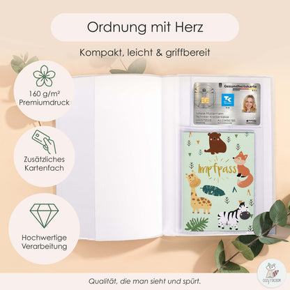 Zebra & Giraffe U-Heft und Impfpasshülle Ohne Personalisierung