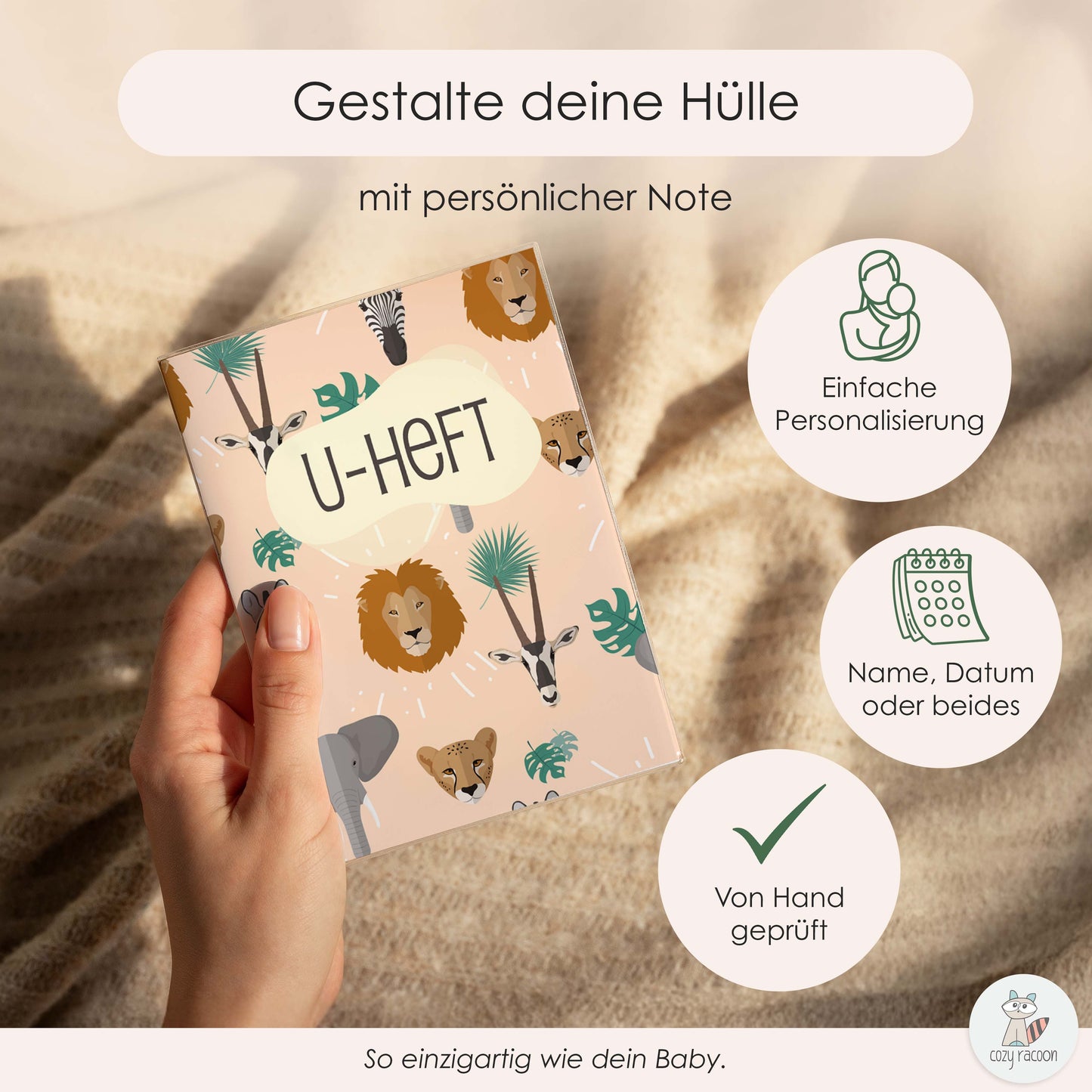 Safari U-Heft und Impfpasshülle Ohne Personalisierung