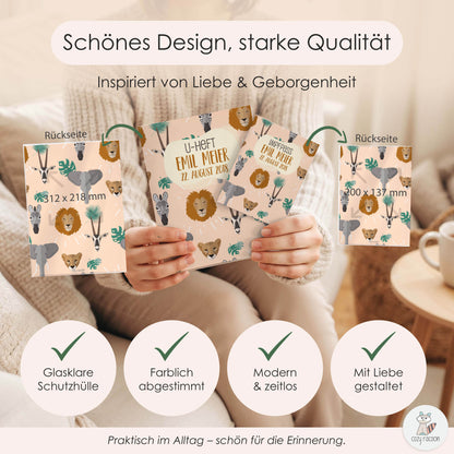 Safari U-Heft und Impfpasshülle Mit Personalisierung