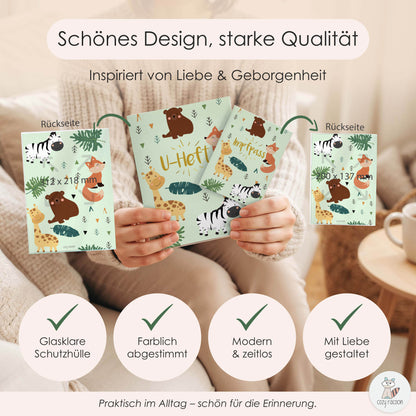 Zebra & Giraffe U-Heft und Impfpasshülle Ohne Personalisierung