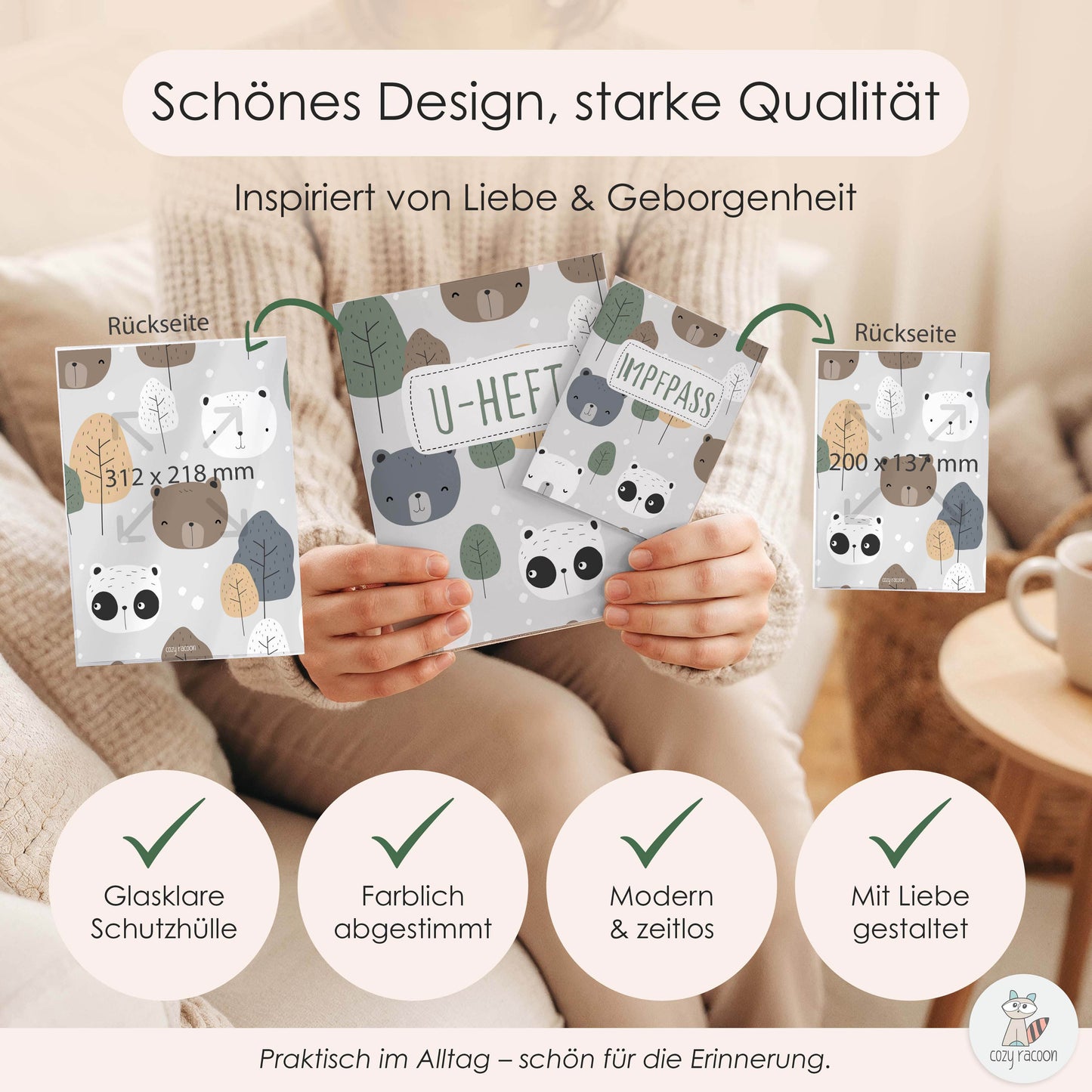 Bären U-Heft und Impfpasshülle Ohne Personalisierung