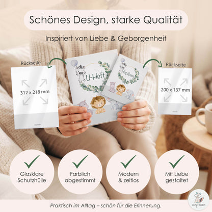 Süße Tiere U-Heft und Impfpasshülle Ohne Personalisierung