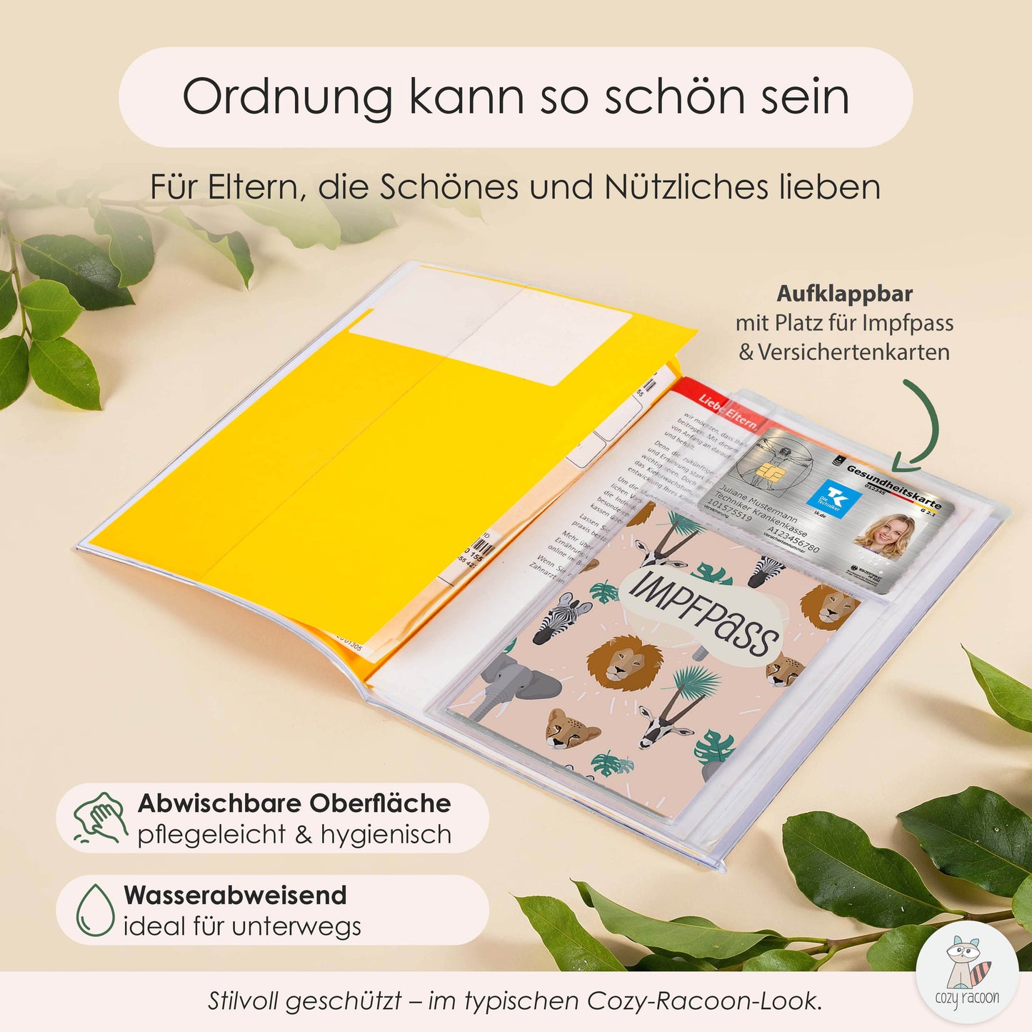 Safari U-Heft und Impfpasshülle Ohne Personalisierung