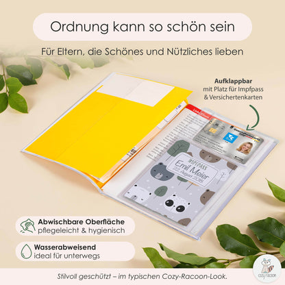 Bären U-Heft und Impfpasshülle Mit Personalisierung
