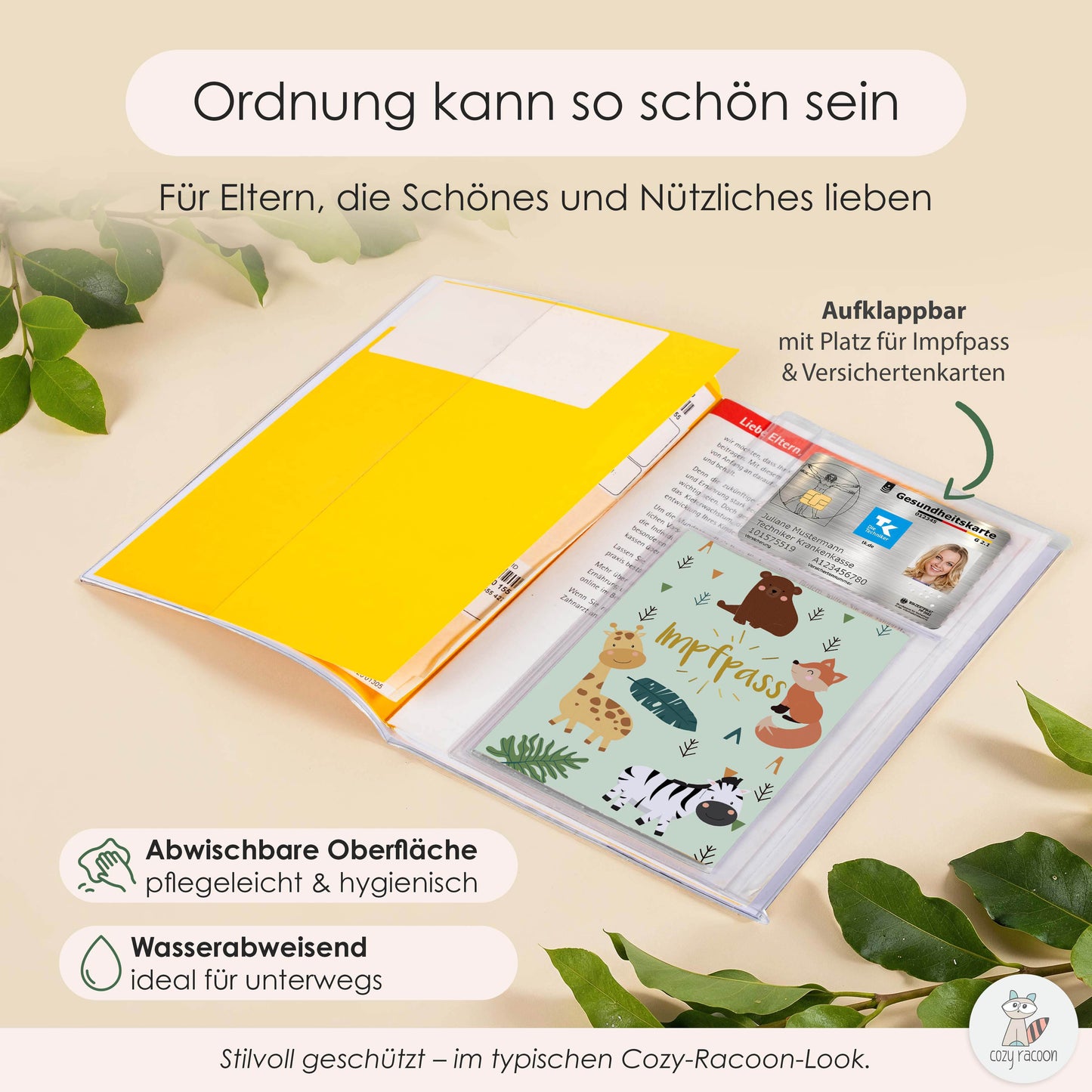 Zebra & Giraffe U-Heft und Impfpasshülle Ohne Personalisierung