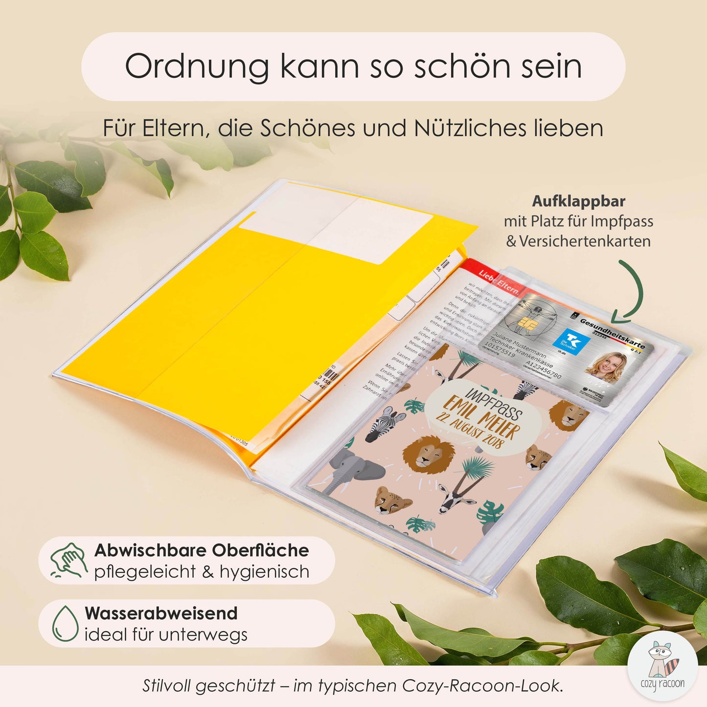 Safari U-Heft und Impfpasshülle Mit Personalisierung