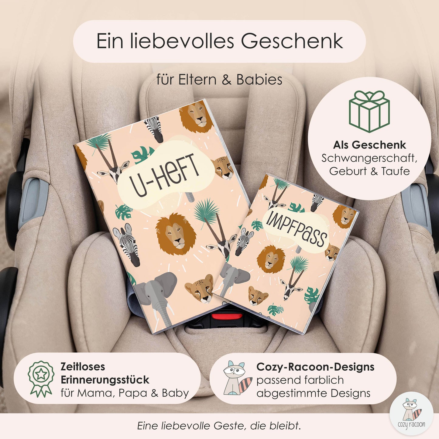 Safari U-Heft und Impfpasshülle Ohne Personalisierung