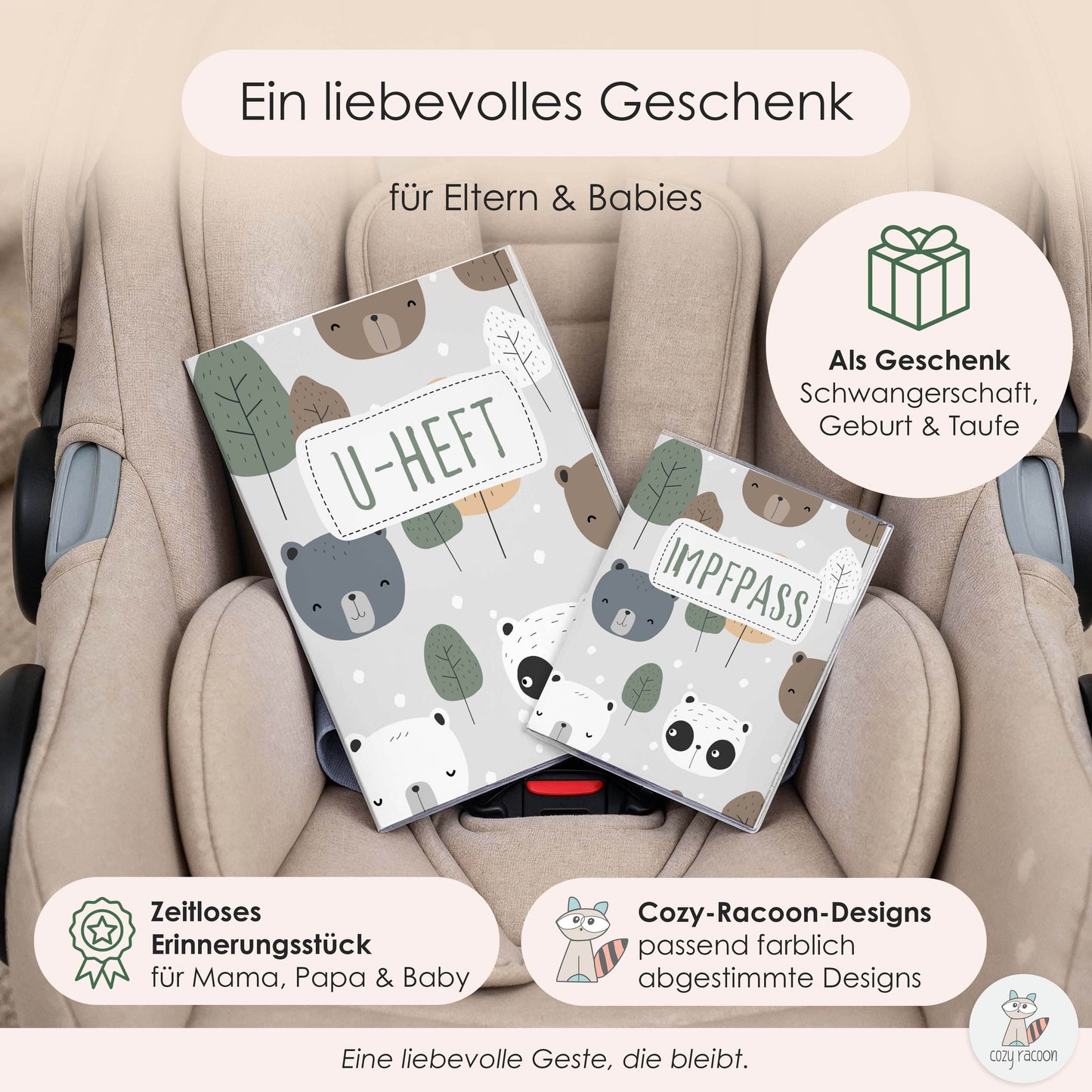 Bären U-Heft und Impfpasshülle Ohne Personalisierung