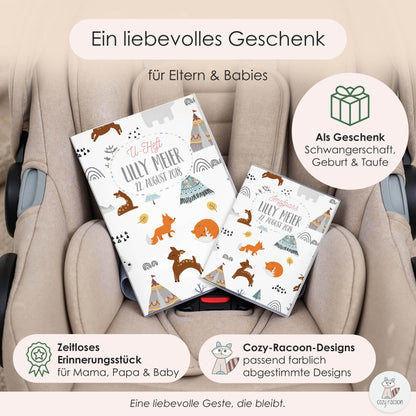 Waldtiere U-Heft und Impfpasshülle Mit Personalisierung