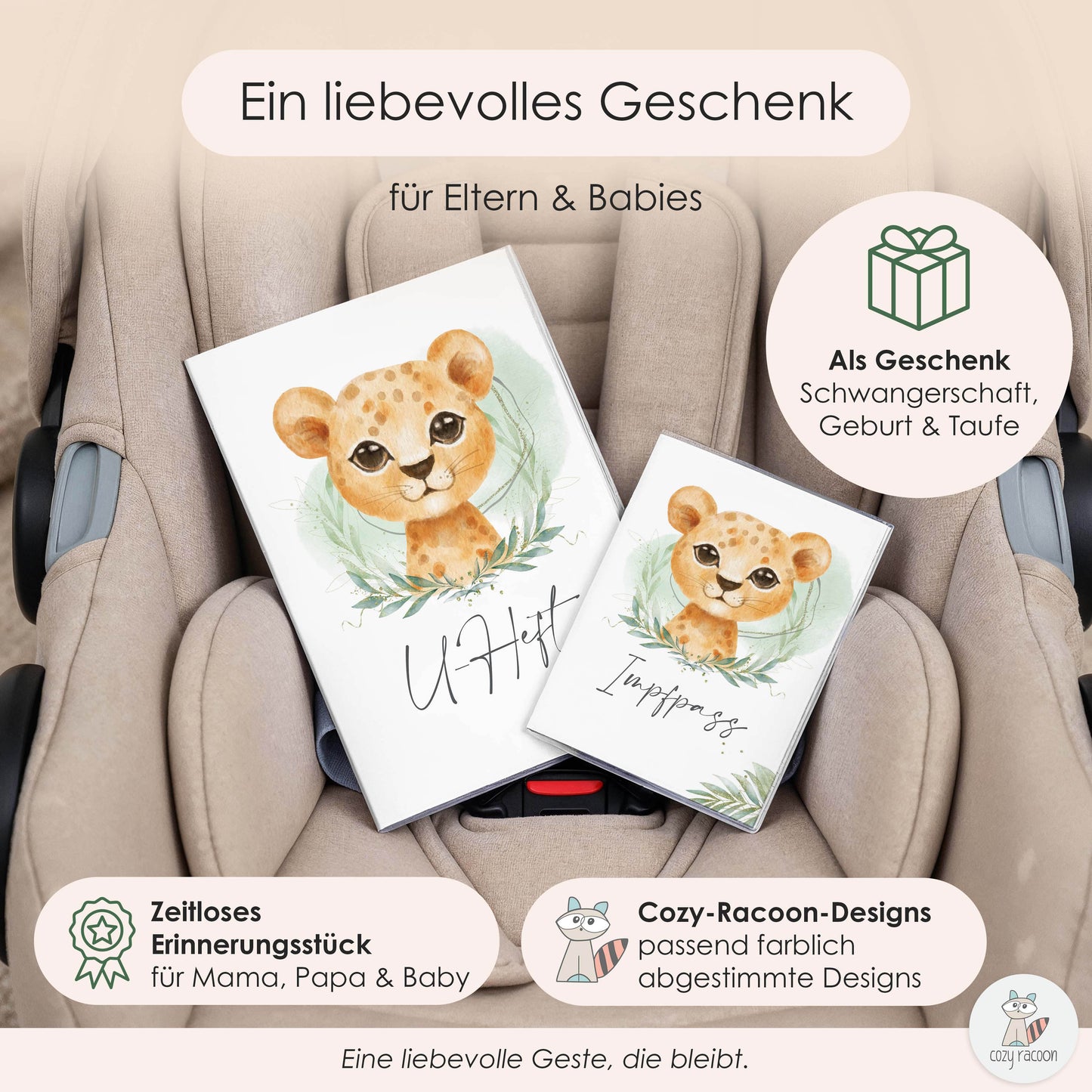 Löwen Junge U-Heft und Impfpasshülle Ohne Personalisierung