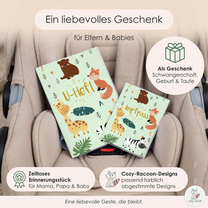 Zebra & Giraffe U-Heft und Impfpasshülle Ohne Personalisierung