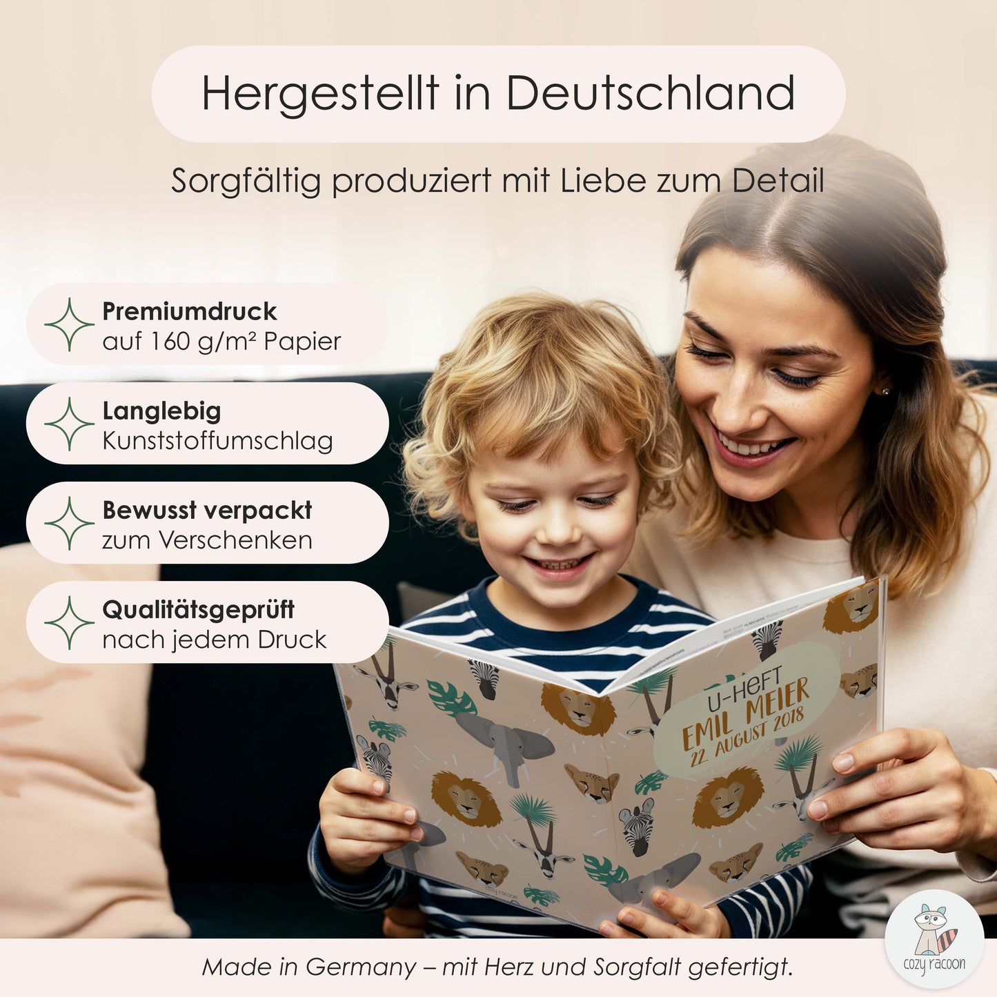 Safari U-Heft und Impfpasshülle Mit Personalisierung